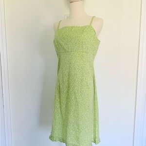 Vintage Express Green Floral Sundress